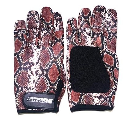 Python Print Leather Gloves